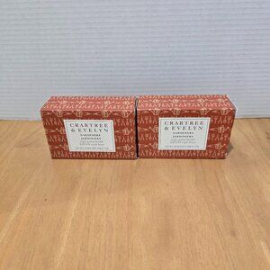 2X Crabtree & Evelyn Gardeners Triple Milled Soap New in Box 7oz bars Lot of 2